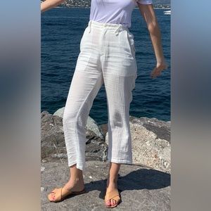 White Zara gauze pants